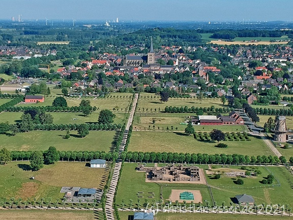 Luftbild von Xanten im Juni 2020 mit Blick Richtung Süden