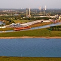Luftbild des Hafens Emmelsum im Juni 2020