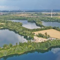 Freizeitsee in Menzelen-Ost aus 100 Metern Höhe im Juli 2021
