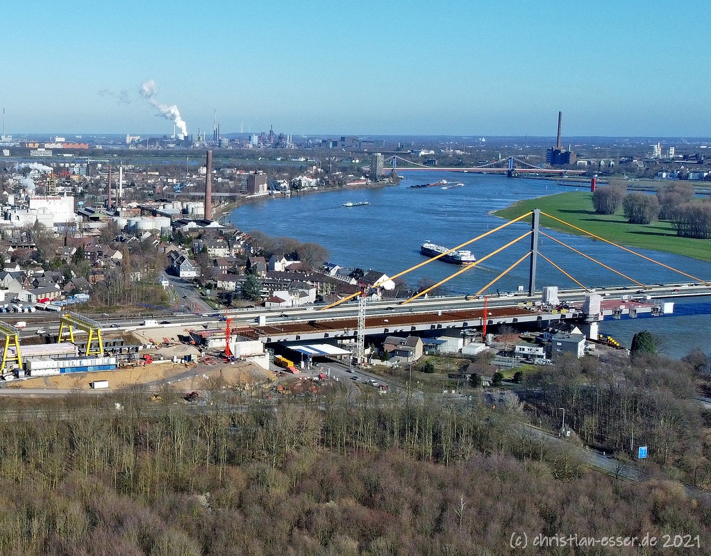 Brückenverschub Neubau A40 bei Duisburg-Homberg