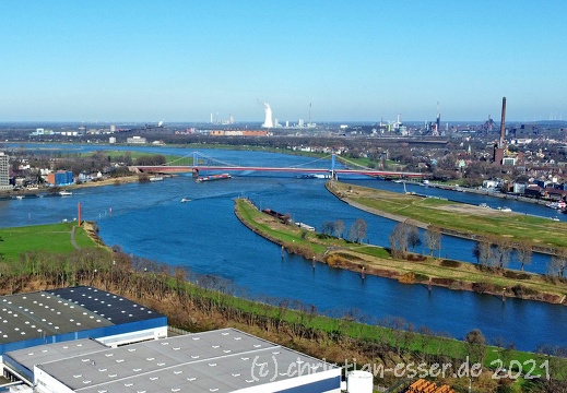 Luftbild Friedrich-Ebert-Brücke Duisburg Ruhrort