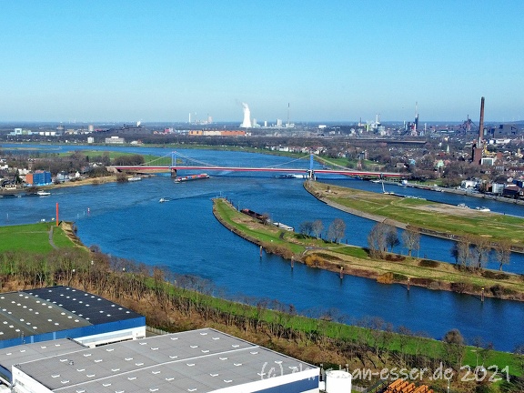 Luftbild Friedrich-Ebert-Brücke Duisburg Ruhrort