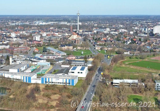 Luftbild Wesel mit Zitadelle und Preussenmuseum
