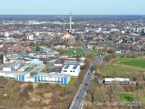 Luftbild Wesel mit Zitadelle und Preussenmuseum